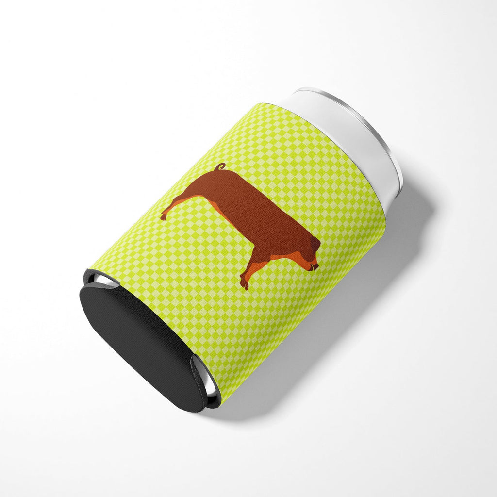Duroc Pig Green Can or Bottle Hugger Cooler Sleeve for Standard 12 oz Cans, Insulated Foam Beer & Soda Can Hugger Reusable