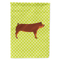 Duroc Pig Green House Flag 28x40 Porch Sleeve Pole Decorative Outside Yard Banner Artwork Wall Hanging, Polyester