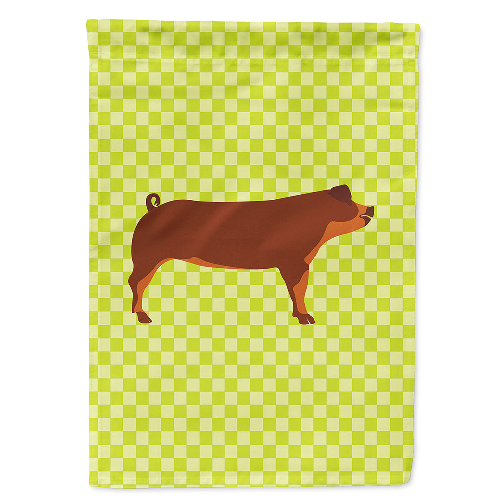 Duroc Pig Green House Flag 28x40 Porch Sleeve Pole Decorative Outside Yard Banner Artwork Wall Hanging, Polyester