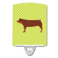 Duroc Pig Green Ceramic Night Light Compact, UL-Certified, Ideal for Bedroom, Bathroom, Nursery, Hallway, Kitchen, 6x4x3, Multicolor