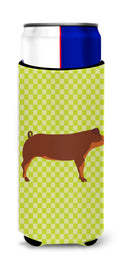 Duroc Pig Green Slim Can Hugger , Insulated Foam Hugger for 12 oz Slim Cans, Beer Bottles & Water Bottles, Printed in USA