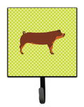 Duroc Pig Green Leash or Key Holder Wall Hooks, Key Hooks Holder, Coat Rack Wall Mount, Coat Hooks, Hooks for Hanging Keys, Towels, Aprons, Leashes