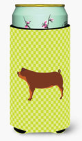 Duroc Pig Green Tall Boy Hugger Can Cooler Sleeve Machine Washable Drink Collapsible Insulator Beverage Insulated Holder