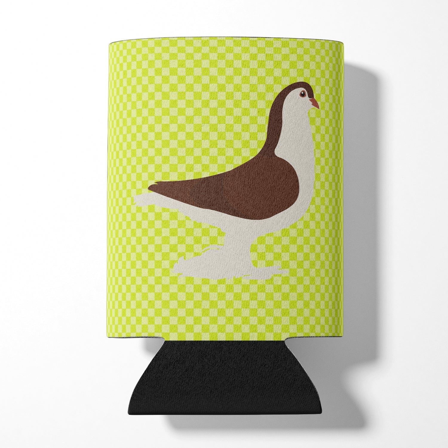 Large Pigeon Green Can or Bottle Hugger Cooler Sleeve for Standard 12 oz Cans, Insulated Foam Beer & Soda Can Hugger Reusable