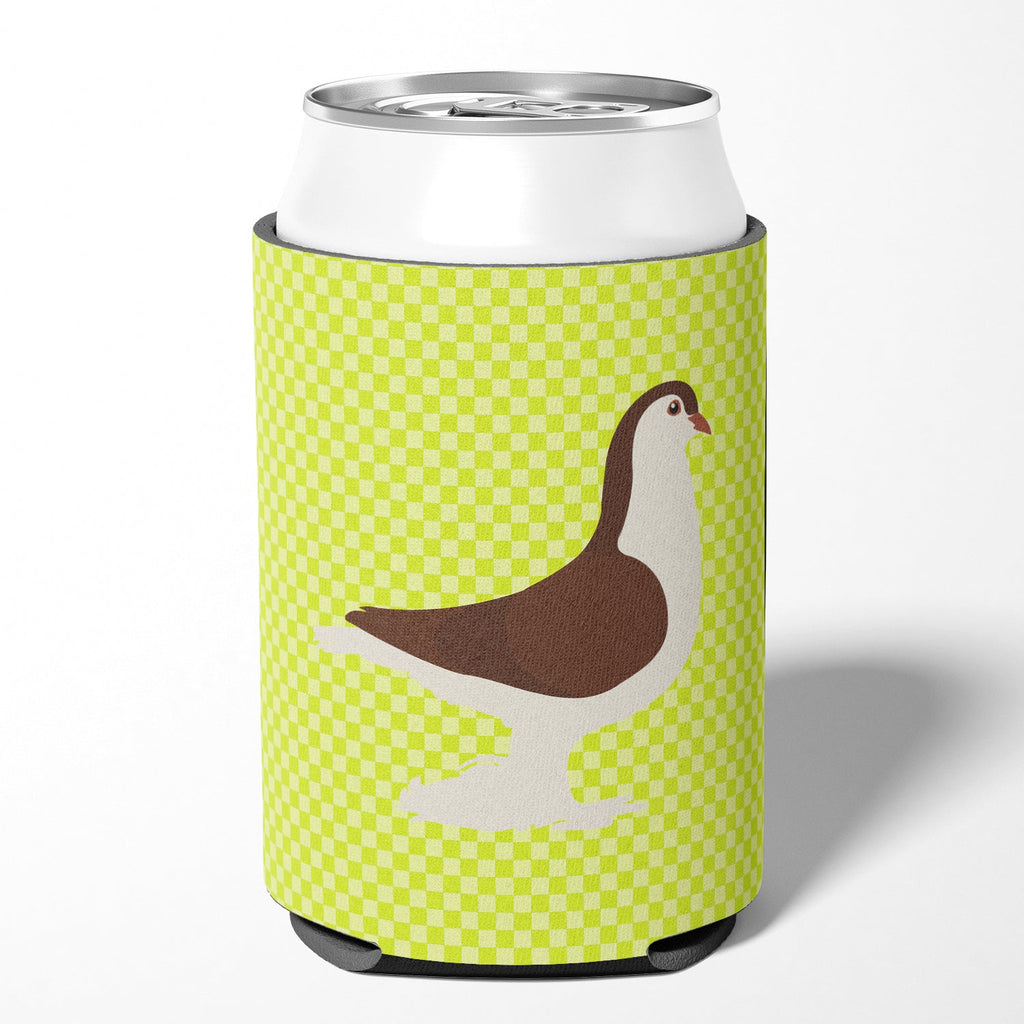 Large Pigeon Green Can or Bottle Hugger Cooler Sleeve for Standard 12 oz Cans, Insulated Foam Beer & Soda Can Hugger Reusable