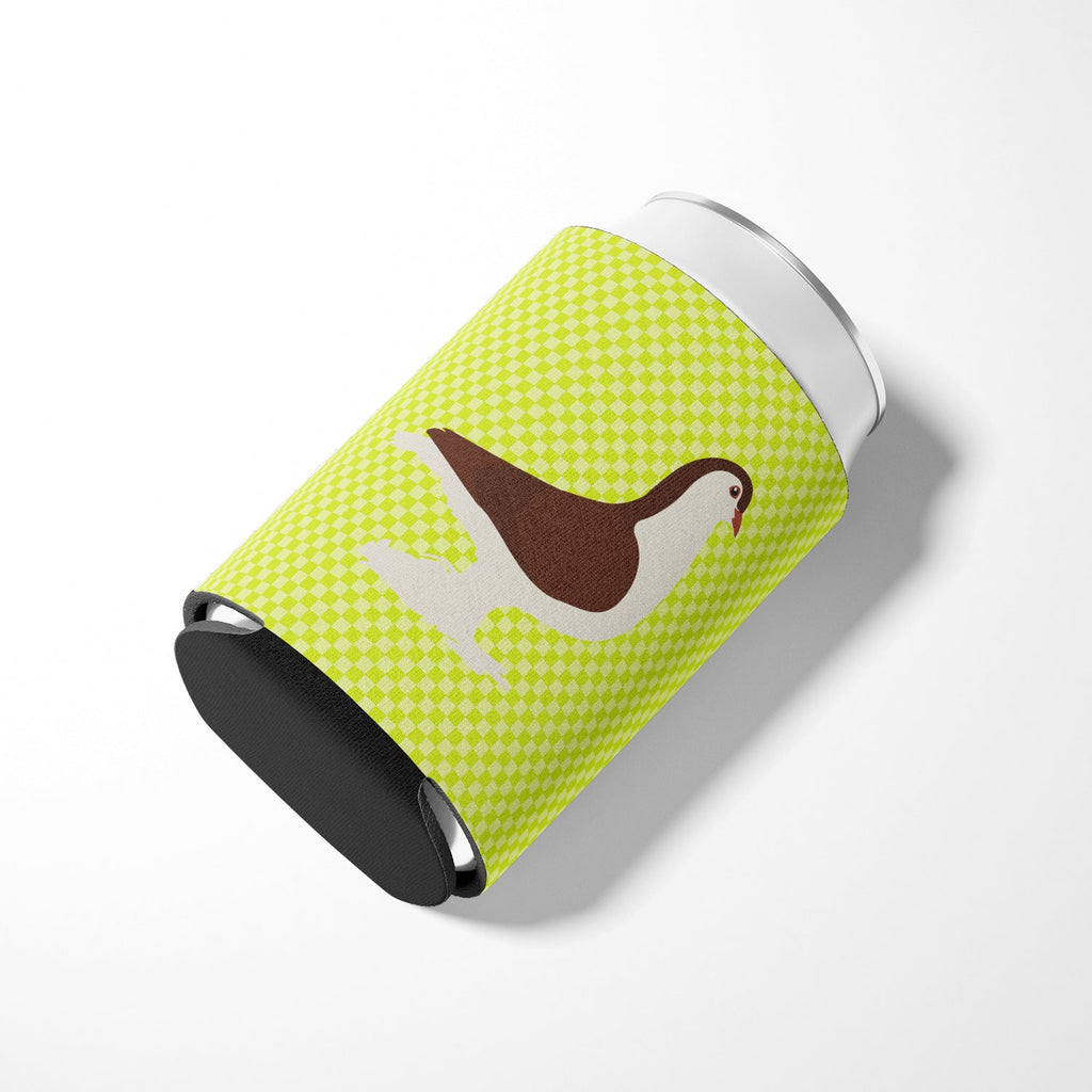 Large Pigeon Green Can or Bottle Hugger Cooler Sleeve for Standard 12 oz Cans, Insulated Foam Beer & Soda Can Hugger Reusable