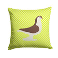 Large Pigeon Green Decorative Throw Pillow 14x14 Indoor Outdoor Accent Cushion, Fabric Cover with Insert for Sofa, Bed, Porch & Living Room