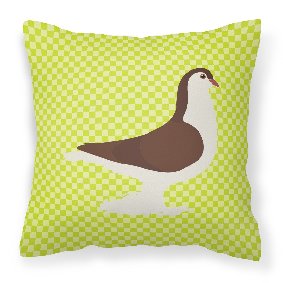 Large Pigeon Green Decorative Throw Pillow 18x18 Indoor Outdoor Accent Cushion, Fabric Cover with Insert for Sofa, Bed, Porch & Living Room