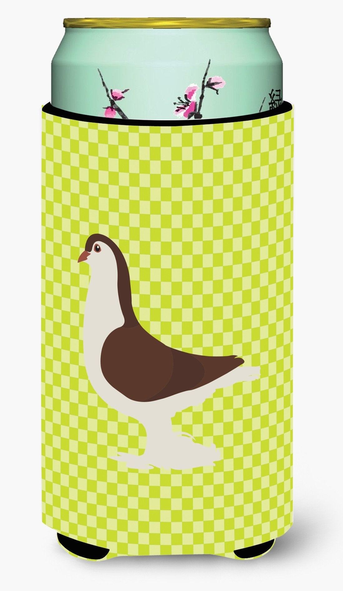 Large Pigeon Green Tall Boy Hugger Can Cooler Sleeve Machine Washable Drink Collapsible Insulator Beverage Insulated Holder
