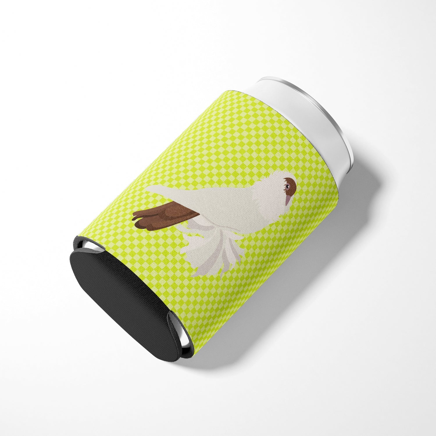 German Helmet Pigeon Green Can or Bottle Hugger Cooler Sleeve for Standard 12 oz Cans, Insulated Foam Beer & Soda Can Hugger Reusable