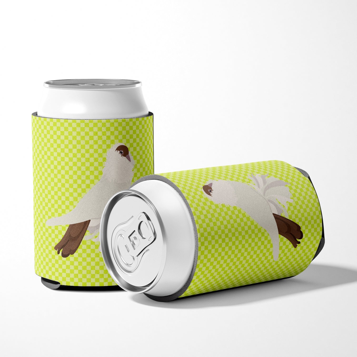 German Helmet Pigeon Green Can or Bottle Hugger Cooler Sleeve for Standard 12 oz Cans, Insulated Foam Beer & Soda Can Hugger Reusable