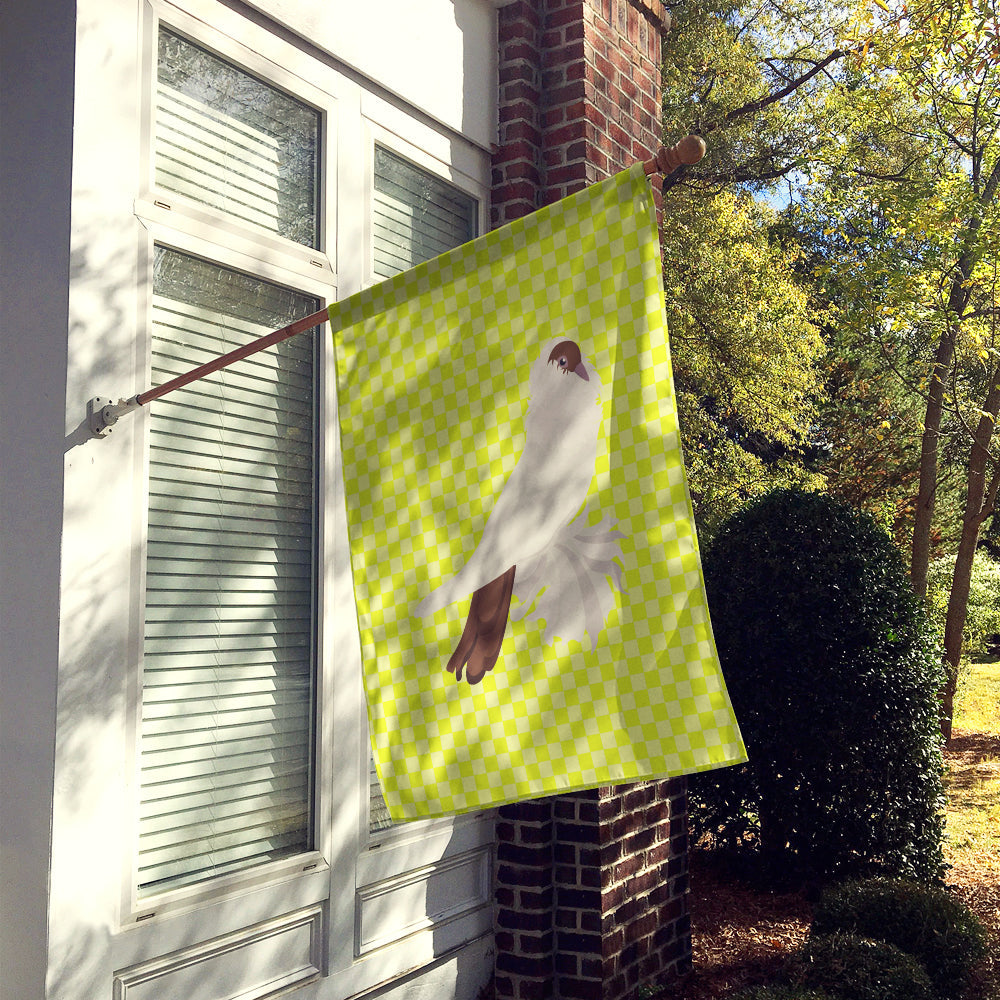 German Helmet Pigeon Green House Flag 28x40 Porch Sleeve Pole Decorative Outside Yard Banner Artwork Wall Hanging, Polyester