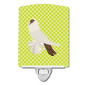 German Helmet Pigeon Green Ceramic Night Light Compact, UL-Certified, Ideal for Bedroom, Bathroom, Nursery, Hallway, Kitchen, 6x4x3, Multicolor