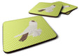 German Helmet Pigeon Green Foam Coasters Set of 4 Cup Coasters for Indoor Outdoor, Tabletop Protection, Anti Slip, Mouse pad Material