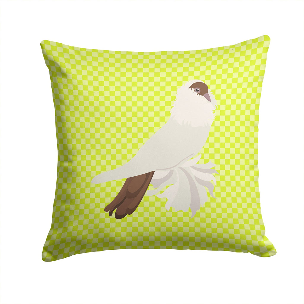 German Helmet Pigeon Green Decorative Throw Pillow 14x14 Indoor Outdoor Accent Cushion, Fabric Cover with Insert for Sofa, Bed, Porch & Living Room