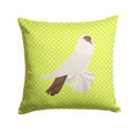 German Helmet Pigeon Green Decorative Throw Pillow 14x14 Indoor Outdoor Accent Cushion, Fabric Cover with Insert for Sofa, Bed, Porch & Living Room