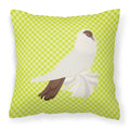 German Helmet Pigeon Green Decorative Throw Pillow 18x18 Indoor Outdoor Accent Cushion, Fabric Cover with Insert for Sofa, Bed, Porch & Living Room
