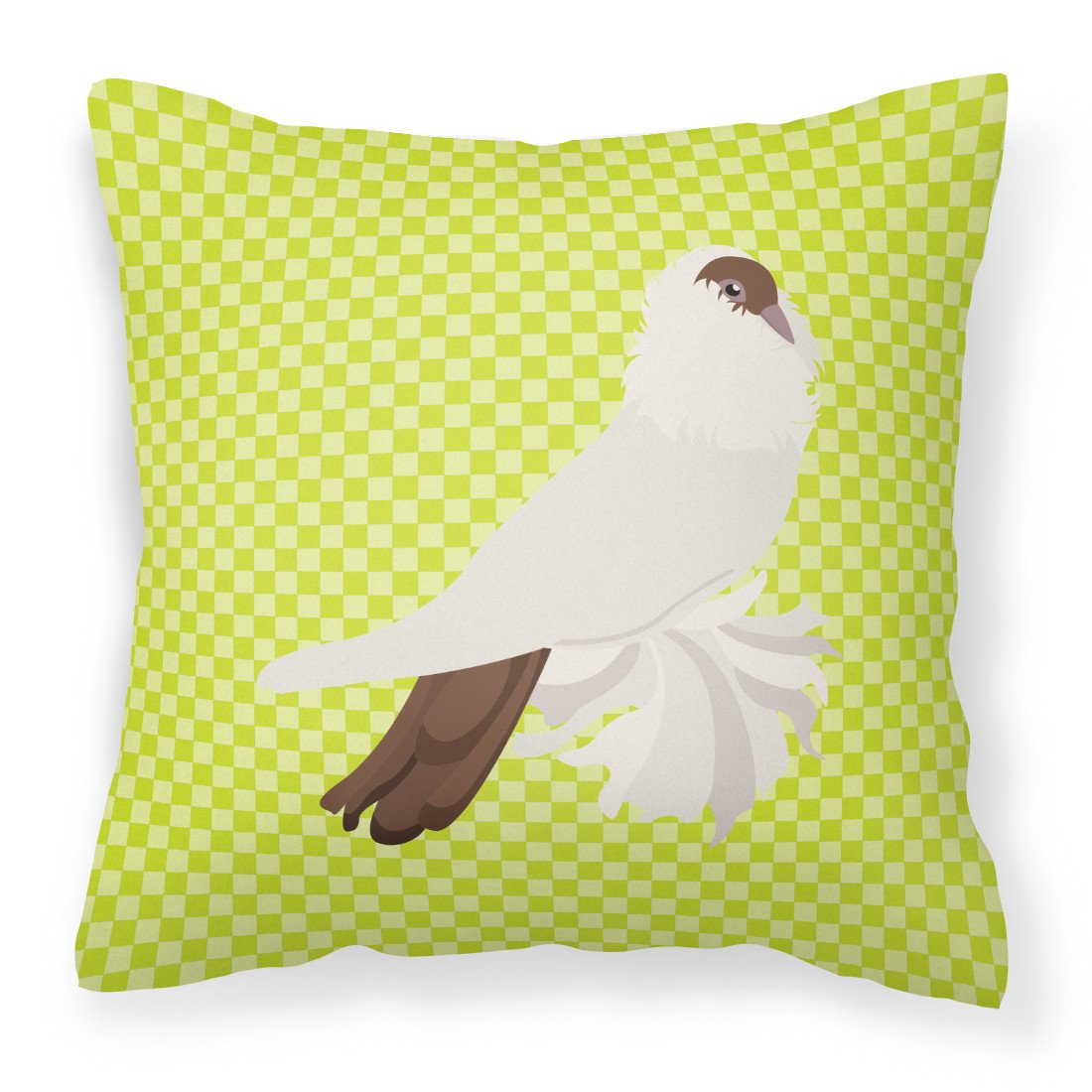 German Helmet Pigeon Green Decorative Throw Pillow 18x18 Indoor Outdoor Accent Cushion, Fabric Cover with Insert for Sofa, Bed, Porch & Living Room