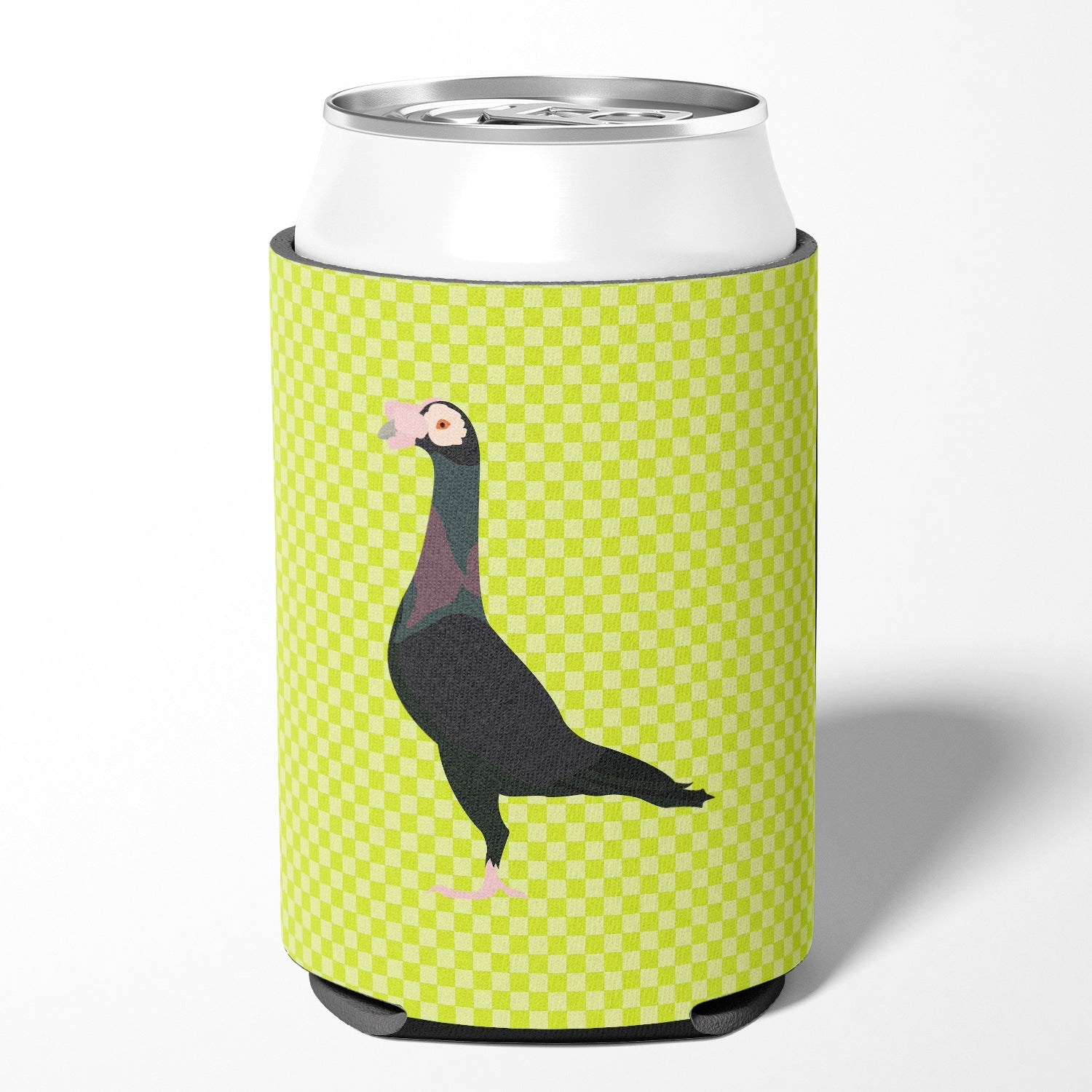 English Carrier Pigeon Green Can or Bottle Hugger Cooler Sleeve for Standard 12 oz Cans, Insulated Foam Beer & Soda Can Hugger Reusable