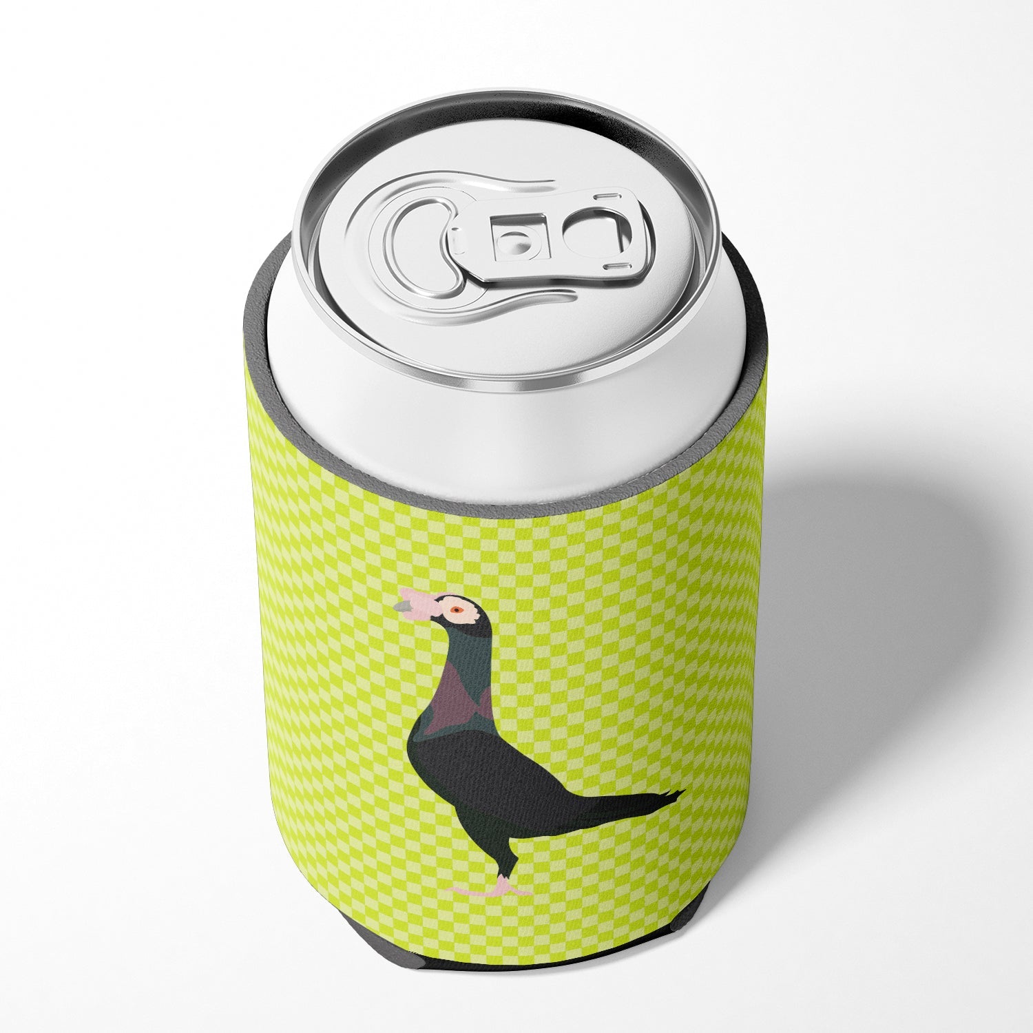 English Carrier Pigeon Green Can or Bottle Hugger Cooler Sleeve for Standard 12 oz Cans, Insulated Foam Beer & Soda Can Hugger Reusable