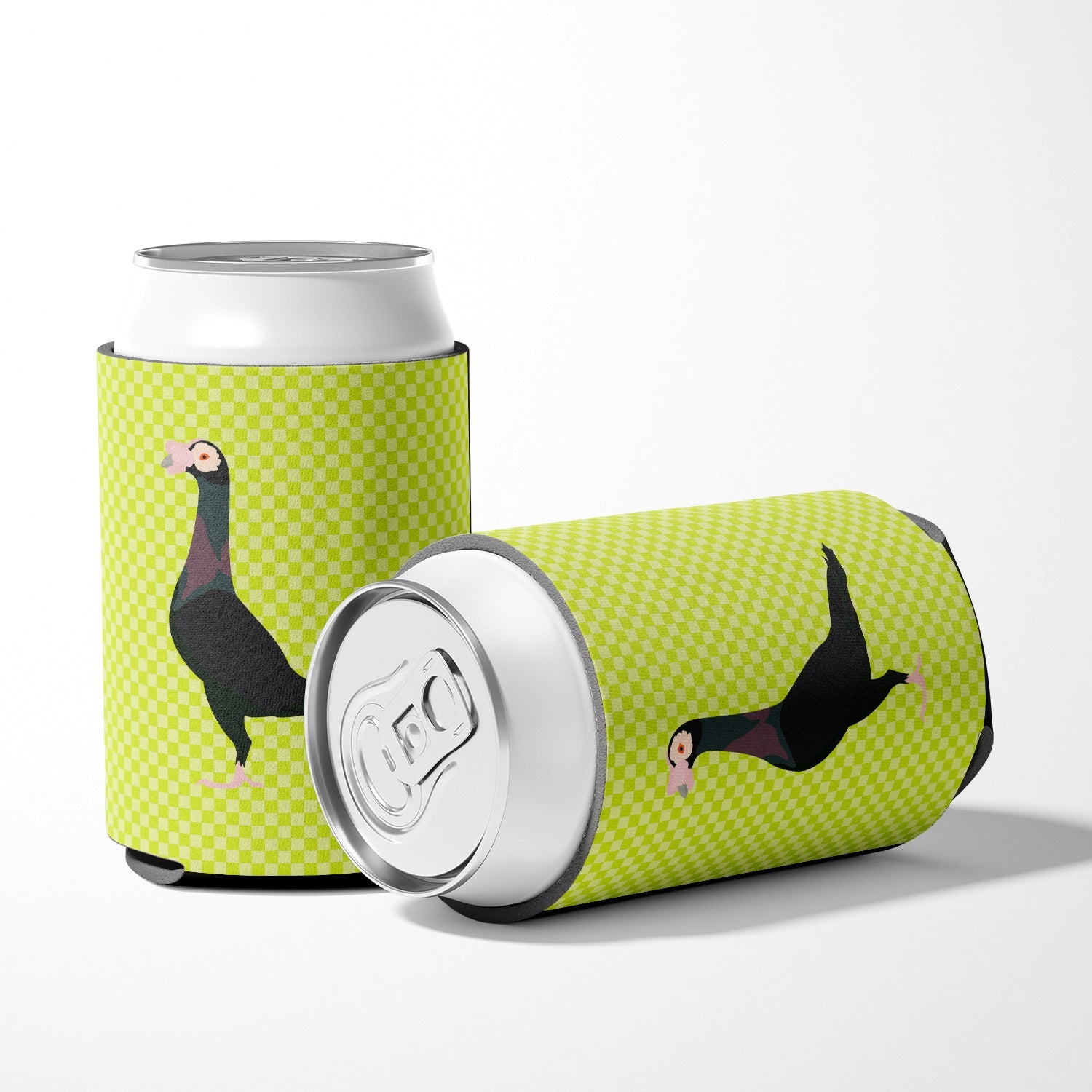 English Carrier Pigeon Green Can or Bottle Hugger Cooler Sleeve for Standard 12 oz Cans, Insulated Foam Beer & Soda Can Hugger Reusable