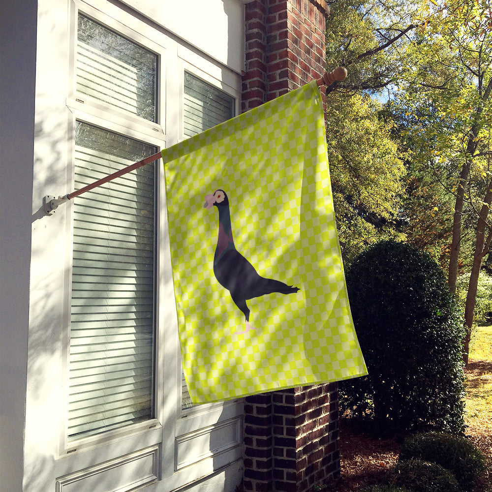 English Carrier Pigeon Green House Flag 28x40 Porch Sleeve Pole Decorative Outside Yard Banner Artwork Wall Hanging, Polyester