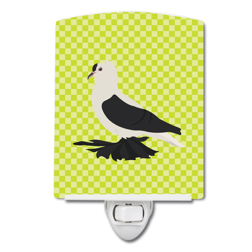 Saxon Fairy Swallow Pigeon Green Ceramic Night Light Compact, UL-Certified, Ideal for Bedroom, Bathroom, Nursery, Hallway, Kitchen, 6x4x3, Multicolor