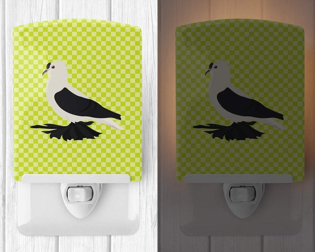 Saxon Fairy Swallow Pigeon Green Ceramic Night Light Compact, UL-Certified, Ideal for Bedroom, Bathroom, Nursery, Hallway, Kitchen, 6x4x3, Multicolor