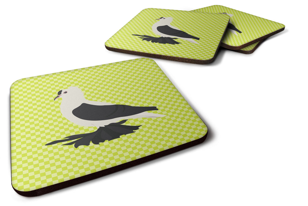 Saxon Fairy Swallow Pigeon Green Foam Coasters Set of 4 Cup Coasters for Indoor Outdoor, Tabletop Protection, Anti Slip, Mouse pad Material
