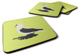 Saxon Fairy Swallow Pigeon Green Foam Coasters Set of 4 Cup Coasters for Indoor Outdoor, Tabletop Protection, Anti Slip, Mouse pad Material