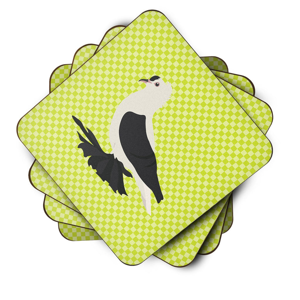 Saxon Fairy Swallow Pigeon Green Foam Coasters Set of 4 Cup Coasters for Indoor Outdoor, Tabletop Protection, Anti Slip, Mouse pad Material