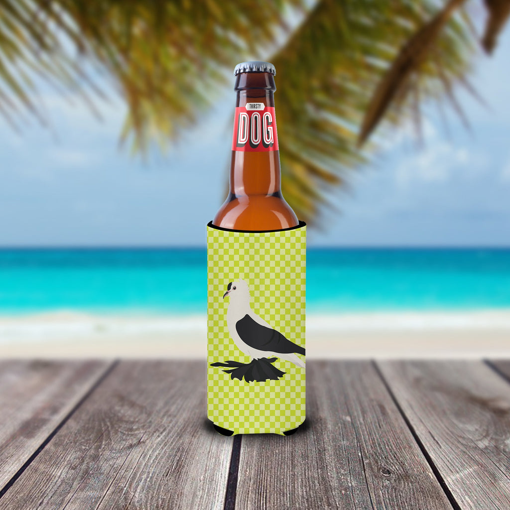 Saxon Fairy Swallow Pigeon Green Slim Can Hugger , Insulated Foam Hugger for 12 oz Slim Cans, Beer Bottles & Water Bottles, Printed in USA