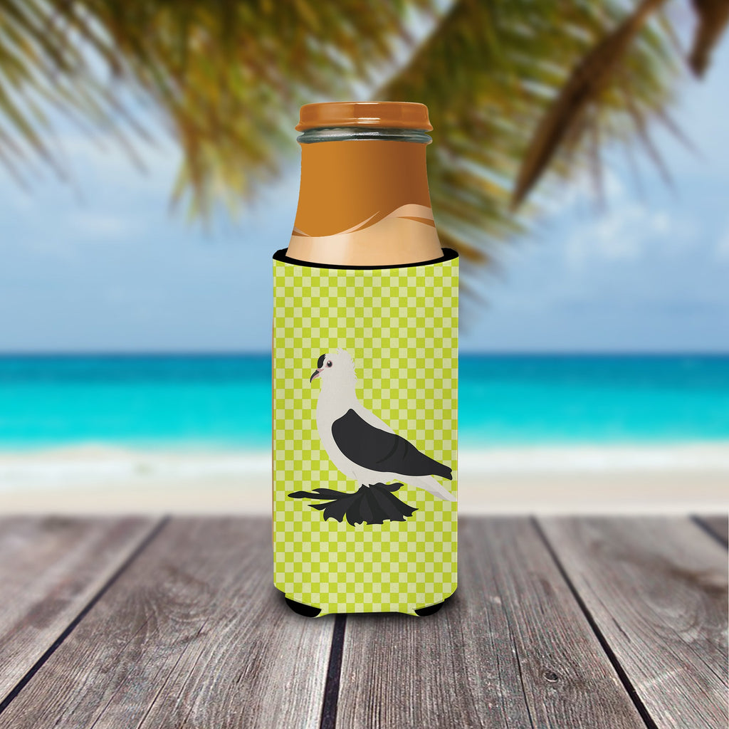 Saxon Fairy Swallow Pigeon Green Slim Can Hugger , Insulated Foam Hugger for 12 oz Slim Cans, Beer Bottles & Water Bottles, Printed in USA