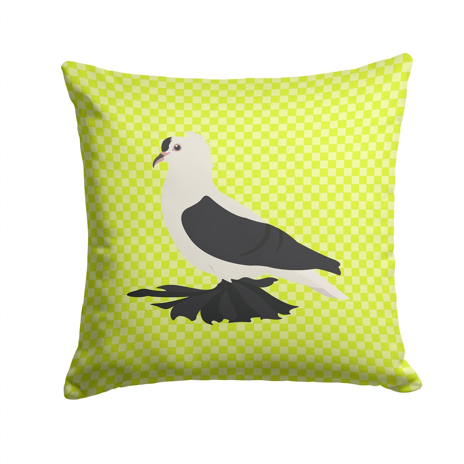 Saxon Fairy Swallow Pigeon Green Decorative Throw Pillow 14x14 Indoor Outdoor Accent Cushion, Fabric Cover with Insert for Sofa, Bed, Porch & Living Room