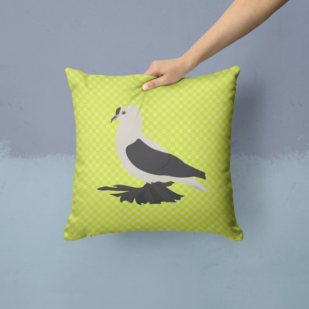 Saxon Fairy Swallow Pigeon Green Decorative Throw Pillow 14x14 Indoor Outdoor Accent Cushion, Fabric Cover with Insert for Sofa, Bed, Porch & Living Room