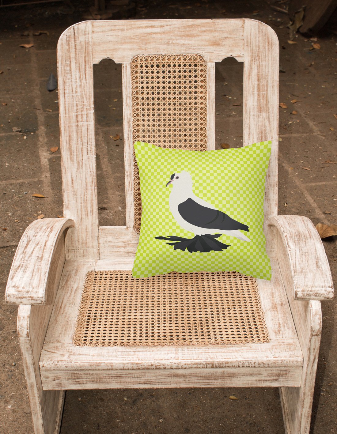 Saxon Fairy Swallow Pigeon Green Decorative Throw Pillow 18x18 Indoor Outdoor Accent Cushion, Fabric Cover with Insert for Sofa, Bed, Porch & Living Room