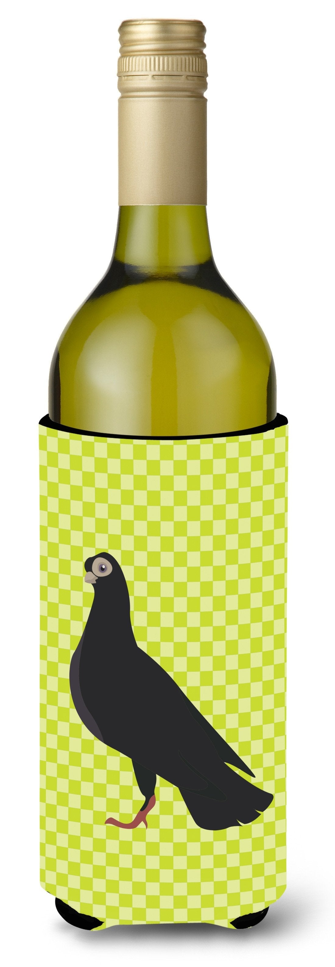 Budapest Highflyer Pigeon Green Wine Bottle Hugger Gift Sleeve for Standard 750 ml Bottles, Insulated Reusable Also Fits Mini Shot & Pint Bottles