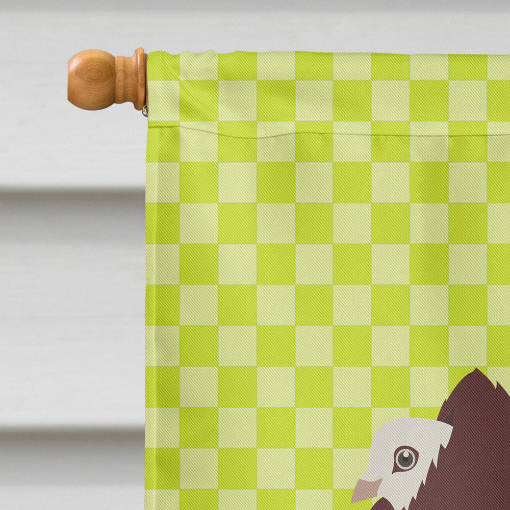 Capuchin Red Pigeon Green House Flag 28x40 Porch Sleeve Pole Decorative Outside Yard Banner Artwork Wall Hanging, Polyester