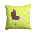 Capuchin Red Pigeon Green Decorative Throw Pillow 14x14 Indoor Outdoor Accent Cushion, Fabric Cover with Insert for Sofa, Bed, Porch & Living Room