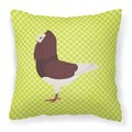 Capuchin Red Pigeon Green Decorative Throw Pillow 18x18 Indoor Outdoor Accent Cushion, Fabric Cover with Insert for Sofa, Bed, Porch & Living Room