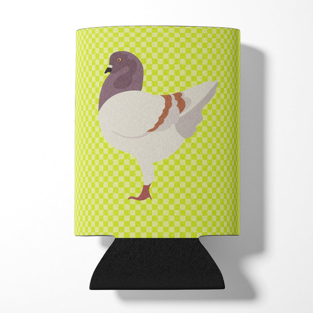 German Modena Pigeon Green Can or Bottle Hugger Cooler Sleeve for Standard 12 oz Cans, Insulated Foam Beer & Soda Can Hugger Reusable