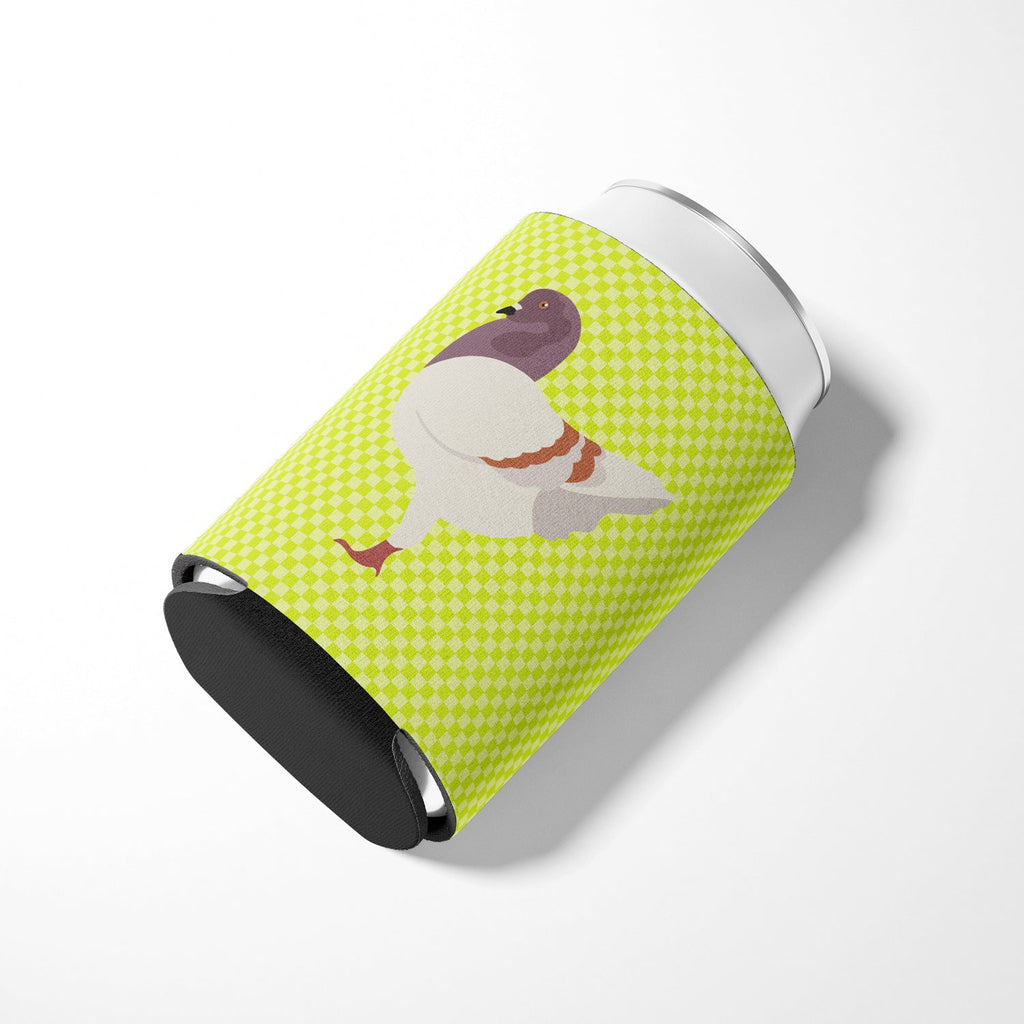 German Modena Pigeon Green Can or Bottle Hugger Cooler Sleeve for Standard 12 oz Cans, Insulated Foam Beer & Soda Can Hugger Reusable