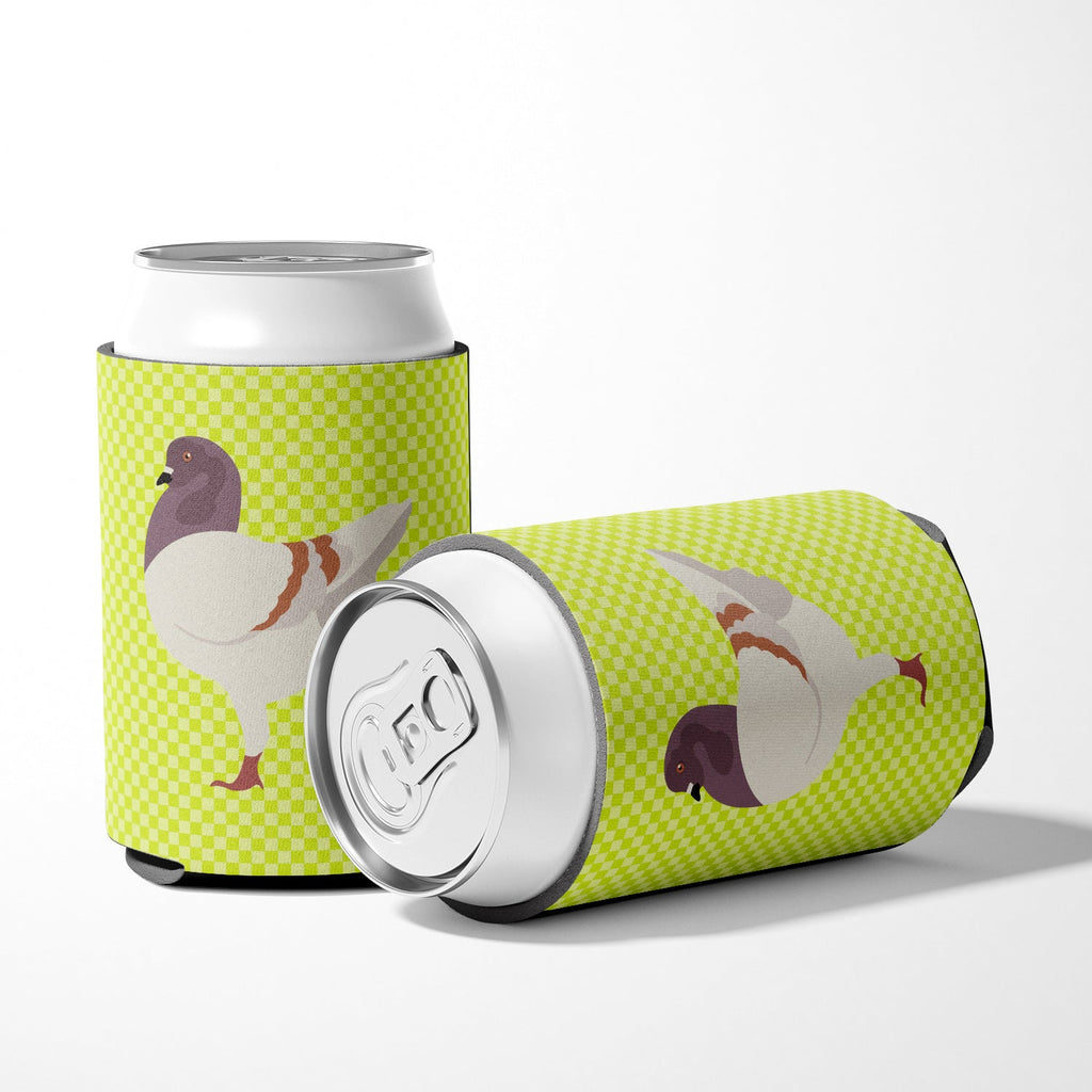 German Modena Pigeon Green Can or Bottle Hugger Cooler Sleeve for Standard 12 oz Cans, Insulated Foam Beer & Soda Can Hugger Reusable