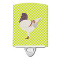 German Modena Pigeon Green Ceramic Night Light Compact, UL-Certified, Ideal for Bedroom, Bathroom, Nursery, Hallway, Kitchen, 6x4x3, Multicolor