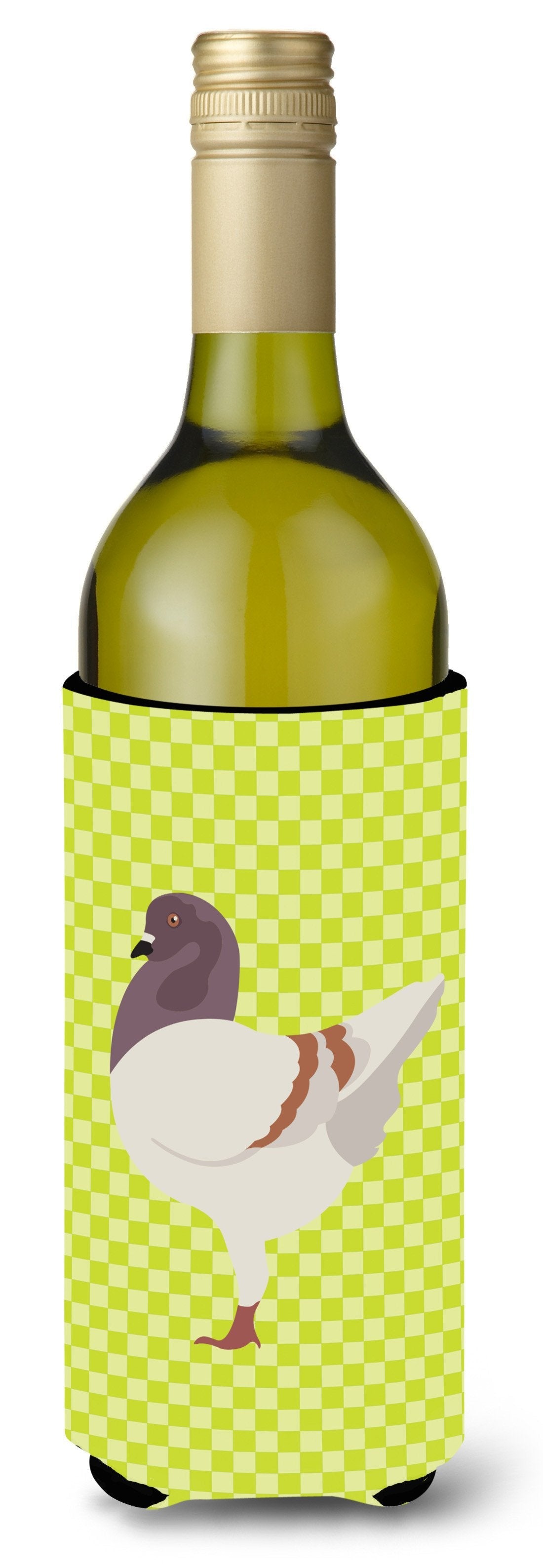 German Modena Pigeon Green Wine Bottle Hugger Gift Sleeve for Standard 750 ml Bottles, Insulated Reusable Also Fits Mini Shot & Pint Bottles