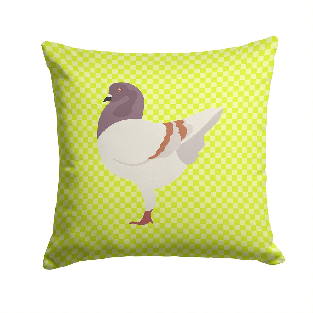 German Modena Pigeon Green Decorative Throw Pillow 14x14 Indoor Outdoor Accent Cushion, Fabric Cover with Insert for Sofa, Bed, Porch & Living Room