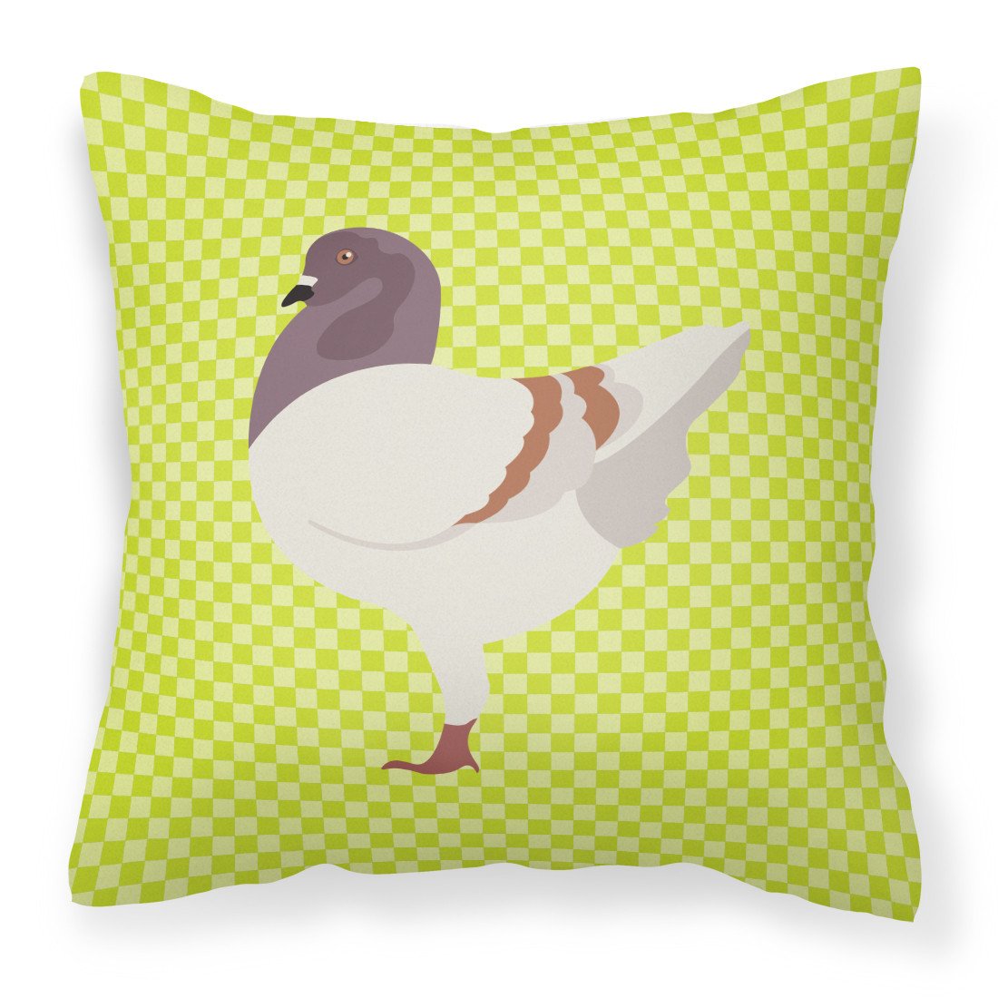 German Modena Pigeon Green Decorative Throw Pillow 18x18 Indoor Outdoor Accent Cushion, Fabric Cover with Insert for Sofa, Bed, Porch & Living Room
