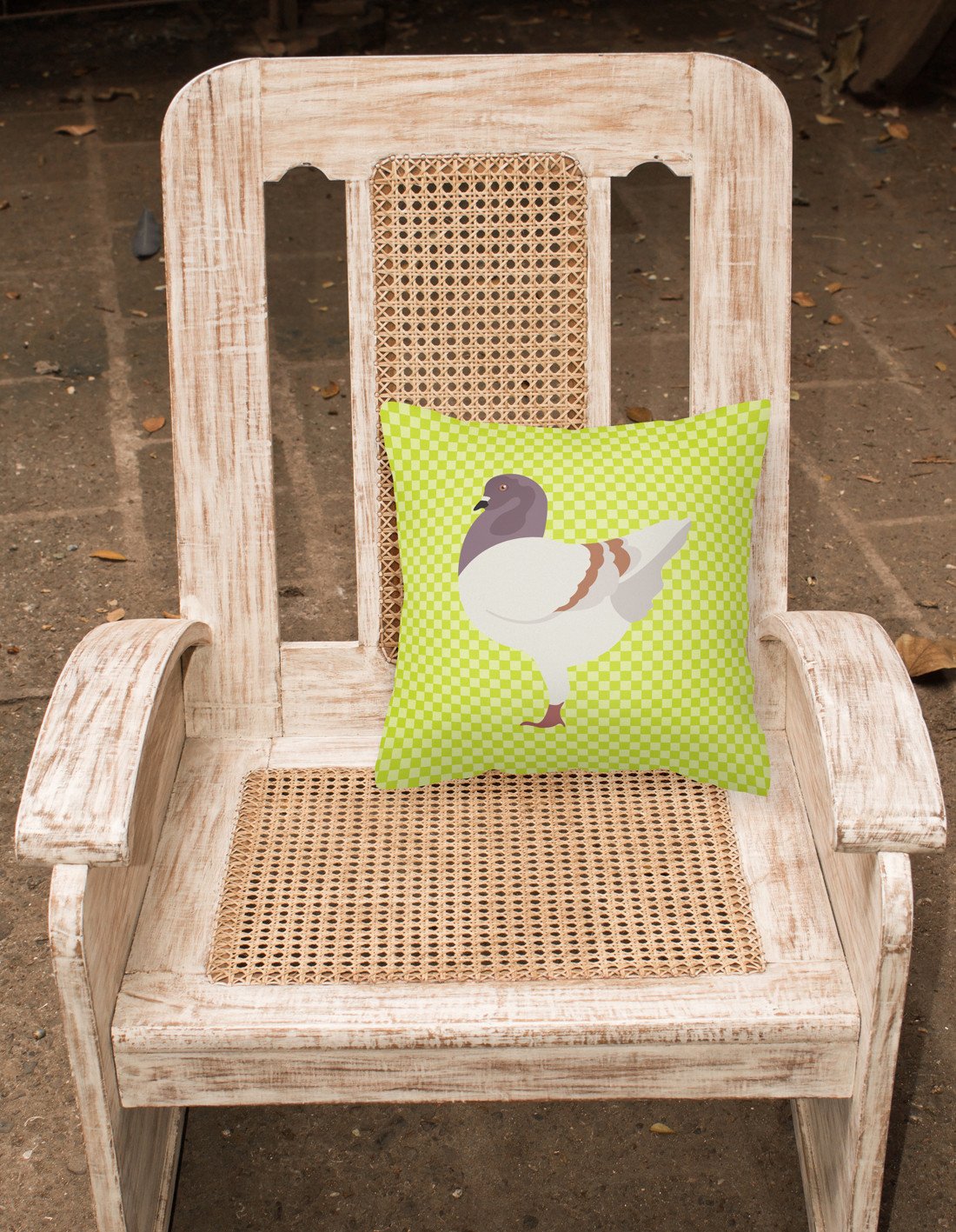 German Modena Pigeon Green Decorative Throw Pillow 18x18 Indoor Outdoor Accent Cushion, Fabric Cover with Insert for Sofa, Bed, Porch & Living Room