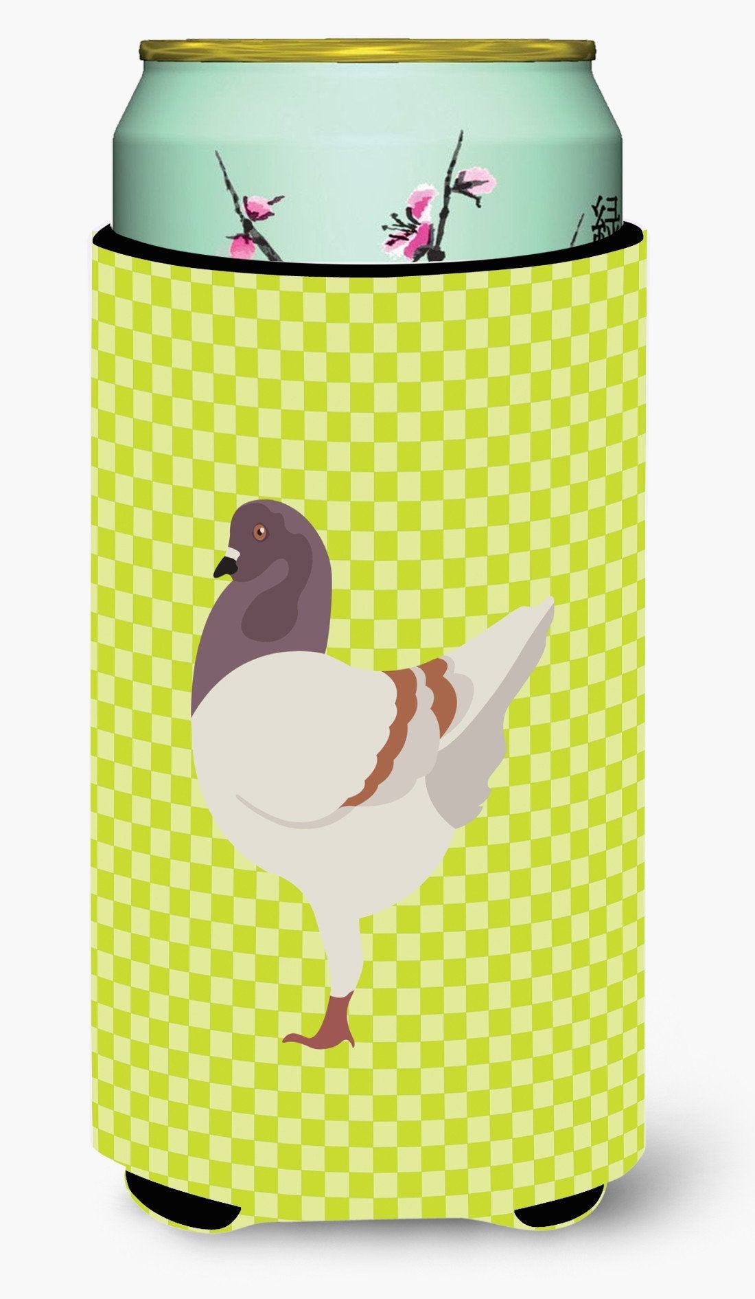 German Modena Pigeon Green Tall Boy Hugger Can Cooler Sleeve Machine Washable Drink Collapsible Insulator Beverage Insulated Holder