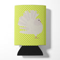 Silver Fantail Pigeon Green Can or Bottle Hugger Cooler Sleeve for Standard 12 oz Cans, Insulated Foam Beer & Soda Can Hugger Reusable